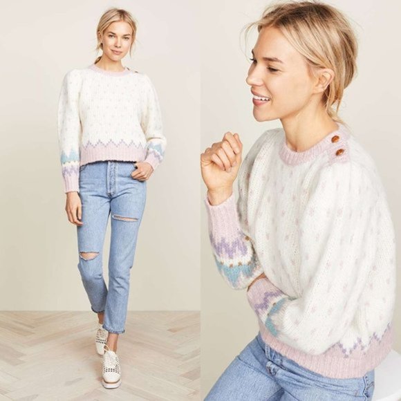 LoveShackFancy Rosie Alpaca Wool Soft Sweater XS - Picture 4 of 16